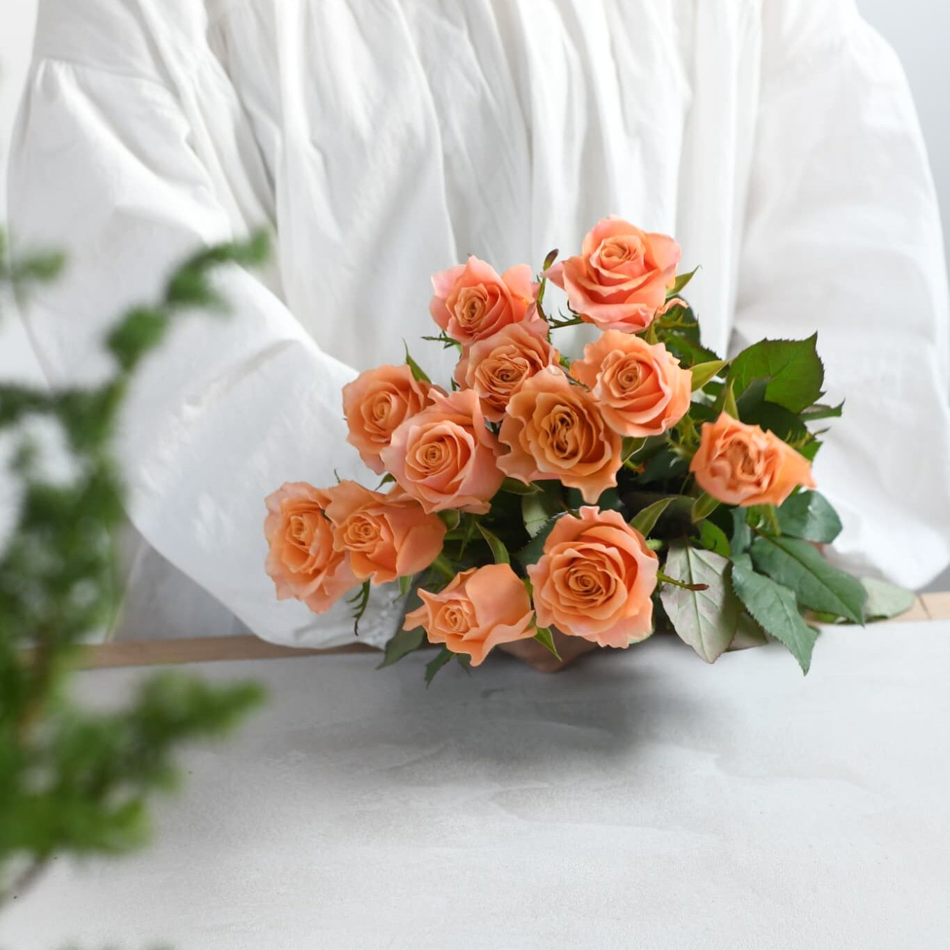 オレンジ色の薔薇
