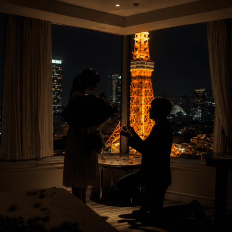 ザ・プリンス パークタワー東京でプロポーズ｜東京タワーの夜景を望む客室で叶える特別な一日